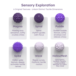 FL611 fidget balls sensory exploration benefits infographic