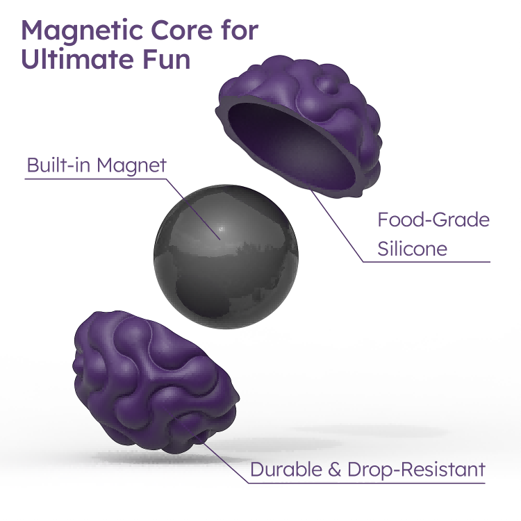 FL611 fidget balls built-in magnetic core design diagram